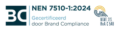 NEN 7510-1:2024 gecertificeerd door Brand Compliance (RvA C 548)