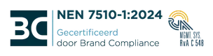 NEN 7510-1:2024 gecertificeerd door Brand Compliance (RvA C 548)